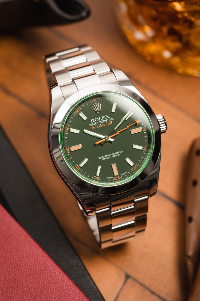 Rolex Milgauss Green Sapphire 2014 Rolex Milgauss 116400GV 