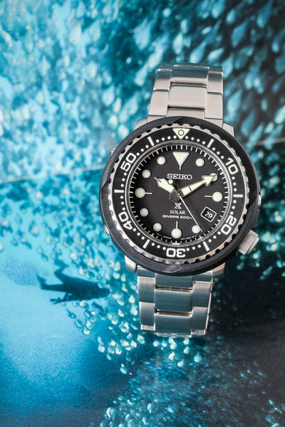SEIKO Prospex Quartz Solar Men's Diver Watch - SNE497P1 – Black Dial