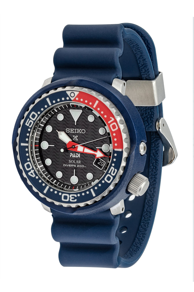 SEIKO Prospex PADI Solar Men's Diver Watch - SNE499P1 – Blue Case with Black Dial