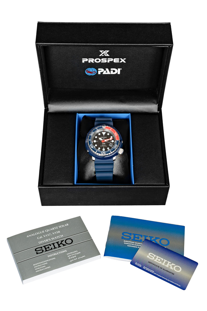 SEIKO Prospex PADI Solar Men's Diver Watch - SNE499P1 – Blue Case with Black Dial