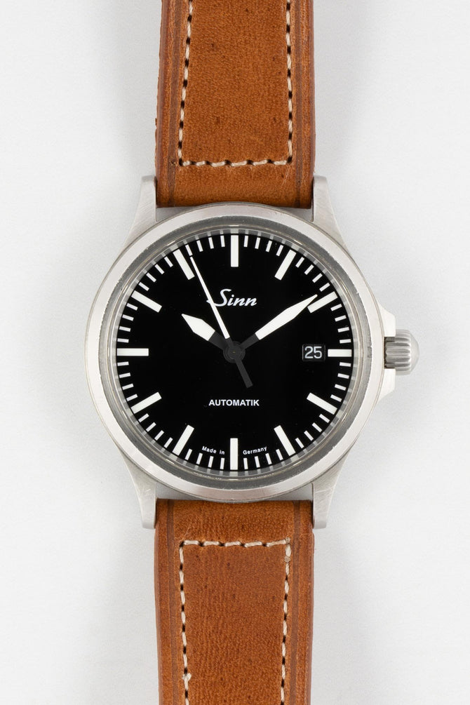 SINN 556 I Stainless Steel 38.5mm Sports Watch - Brown Leather Strap