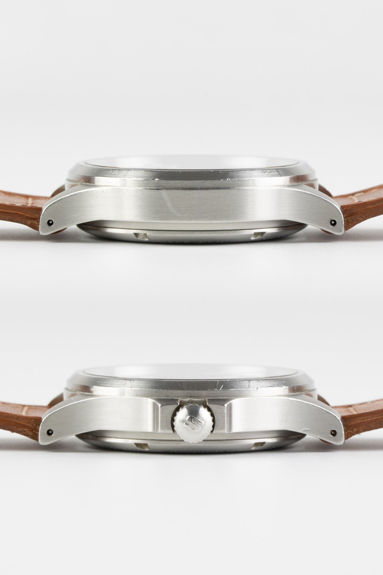 SINN 556 I Stainless Steel 38.5mm Sports Watch - Brown Leather Strap