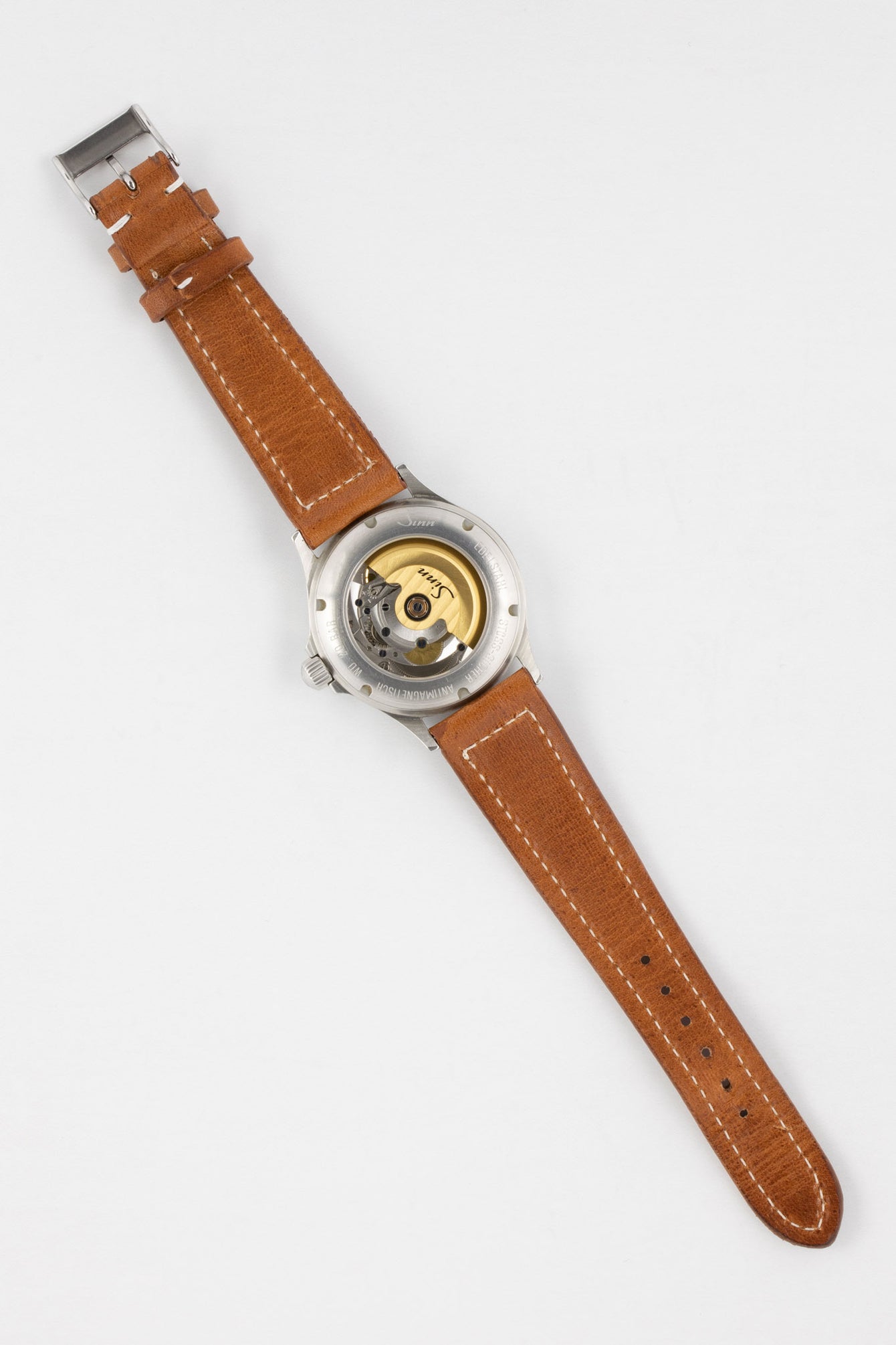 SINN 556 I Stainless Steel 38.5mm Sports Watch - Brown Leather Strap
