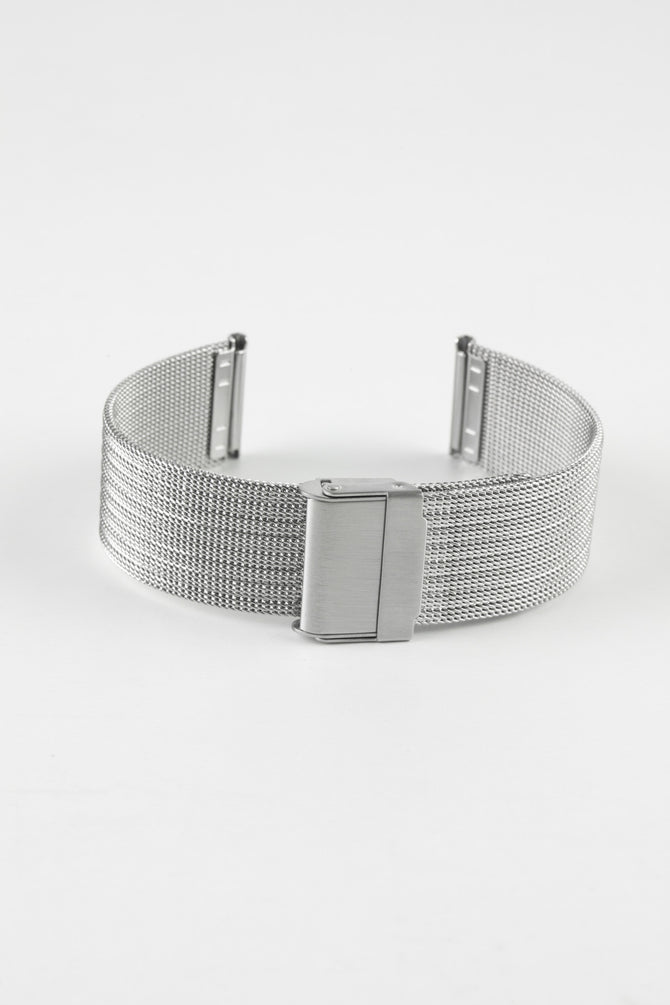 Staib SOC 2908 Stainless Steel Milanaise Mesh 'Groove' Watch Bracelet - POLISHED SILVER