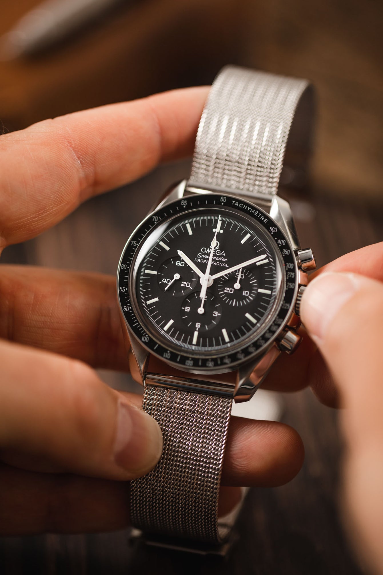 Omega Speedmaster Staib Milanese Mesh Staib SOC 2908 Stainless