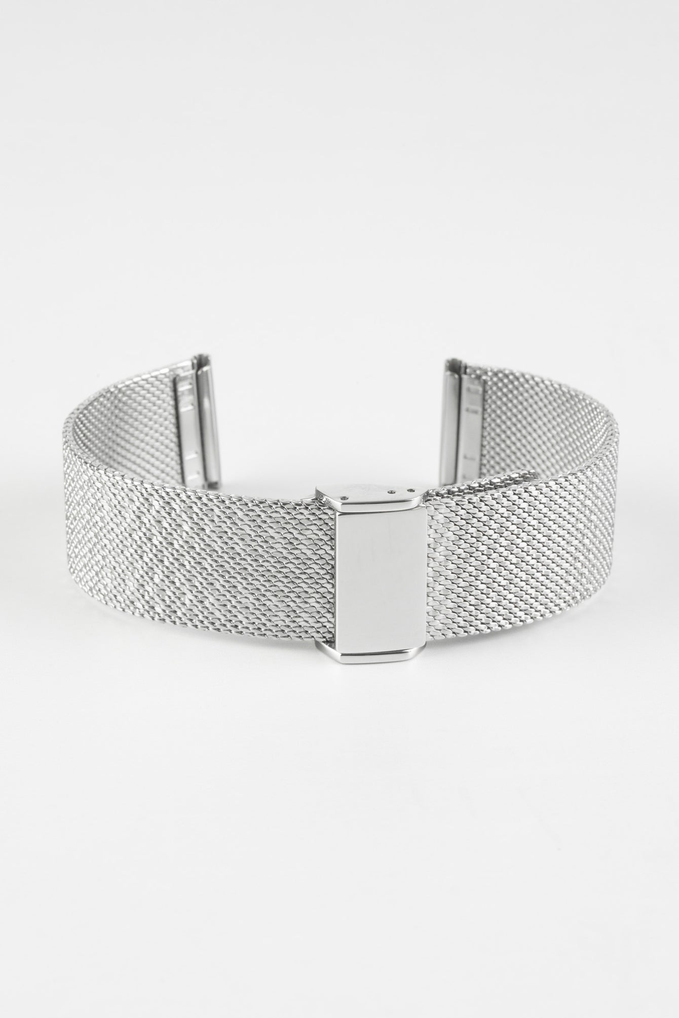 Staib SOC 2912 Stainless Steel High-Frequency Milanaise Mesh Watch Bracelet - POLISHED SILVER