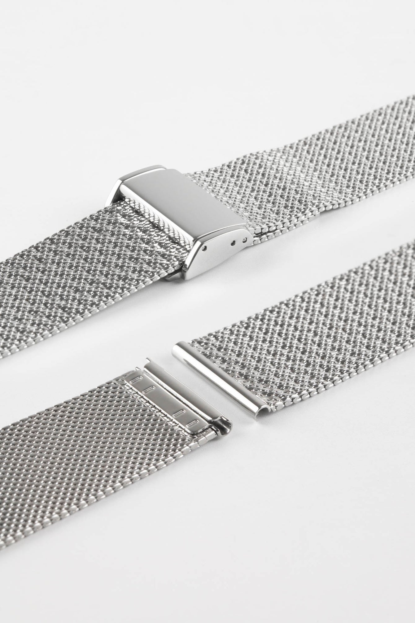 Staib SOC 2912 Stainless Steel High-Frequency Milanaise Mesh Watch Bracelet - POLISHED SILVER