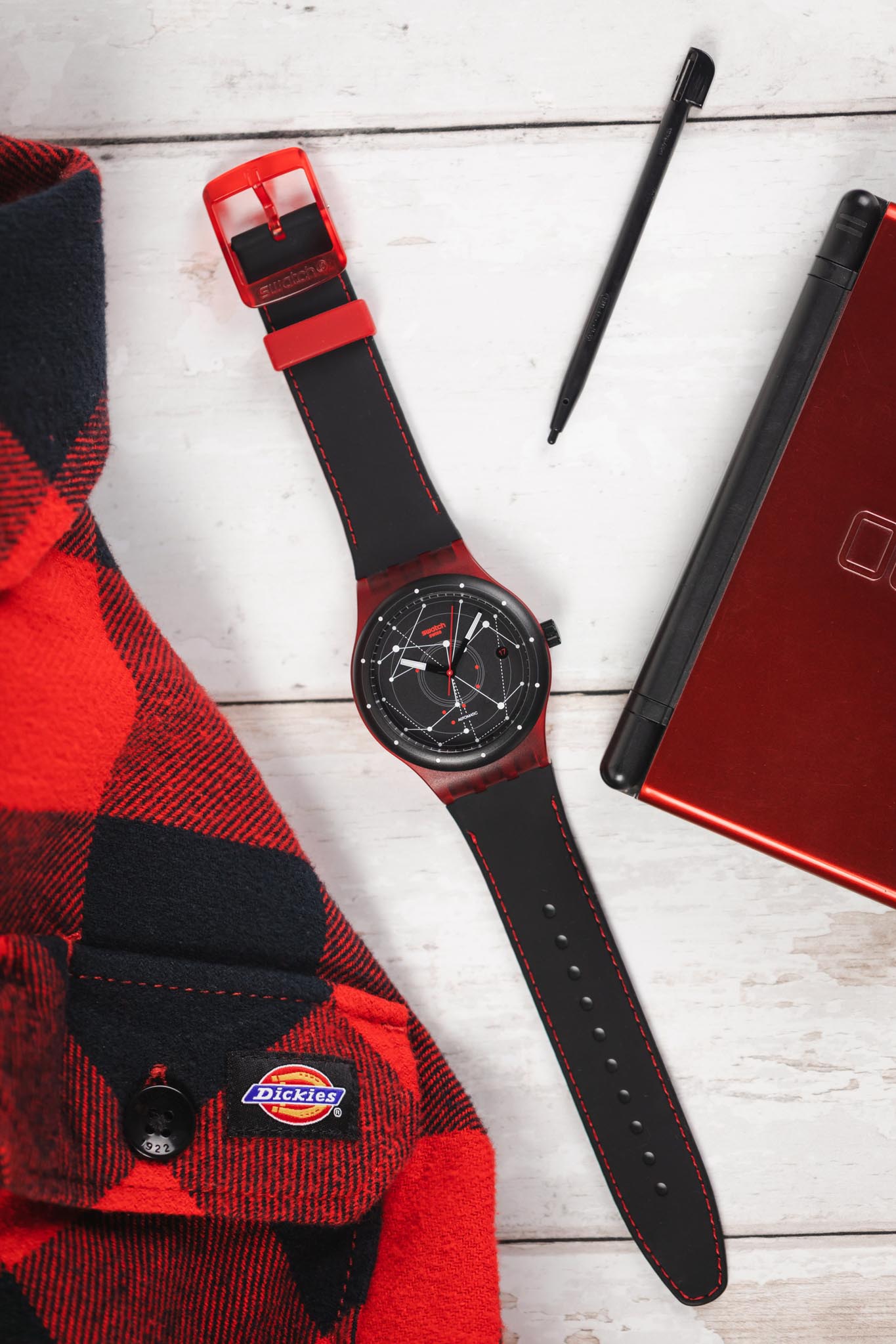 Swatch hotsell sistem51 red