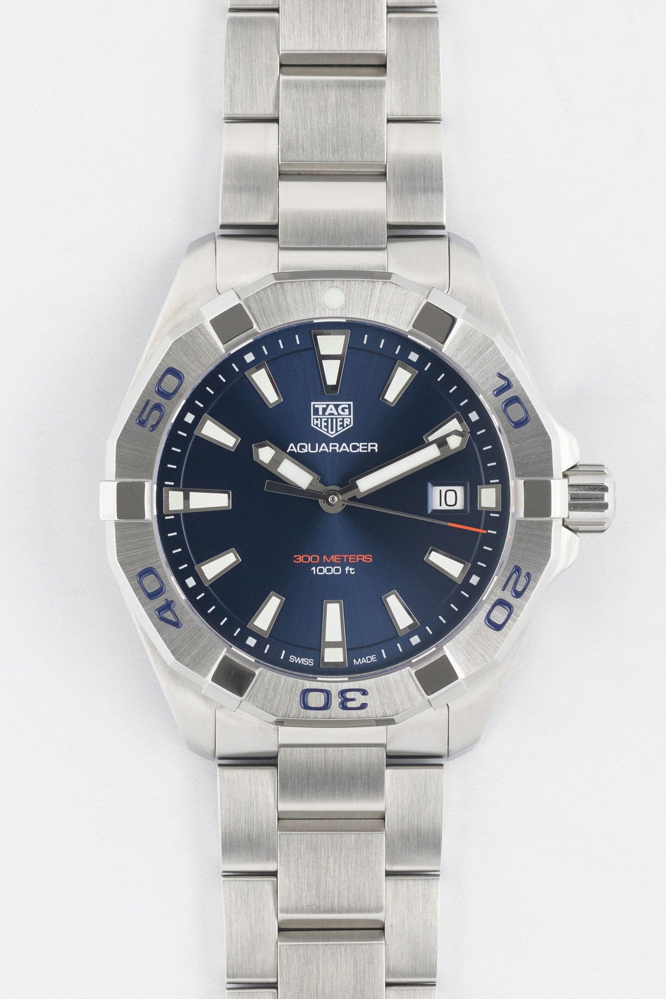 TAG HEUER Aquaracer 41mm Quartz Watch Blue Dial - Main Image