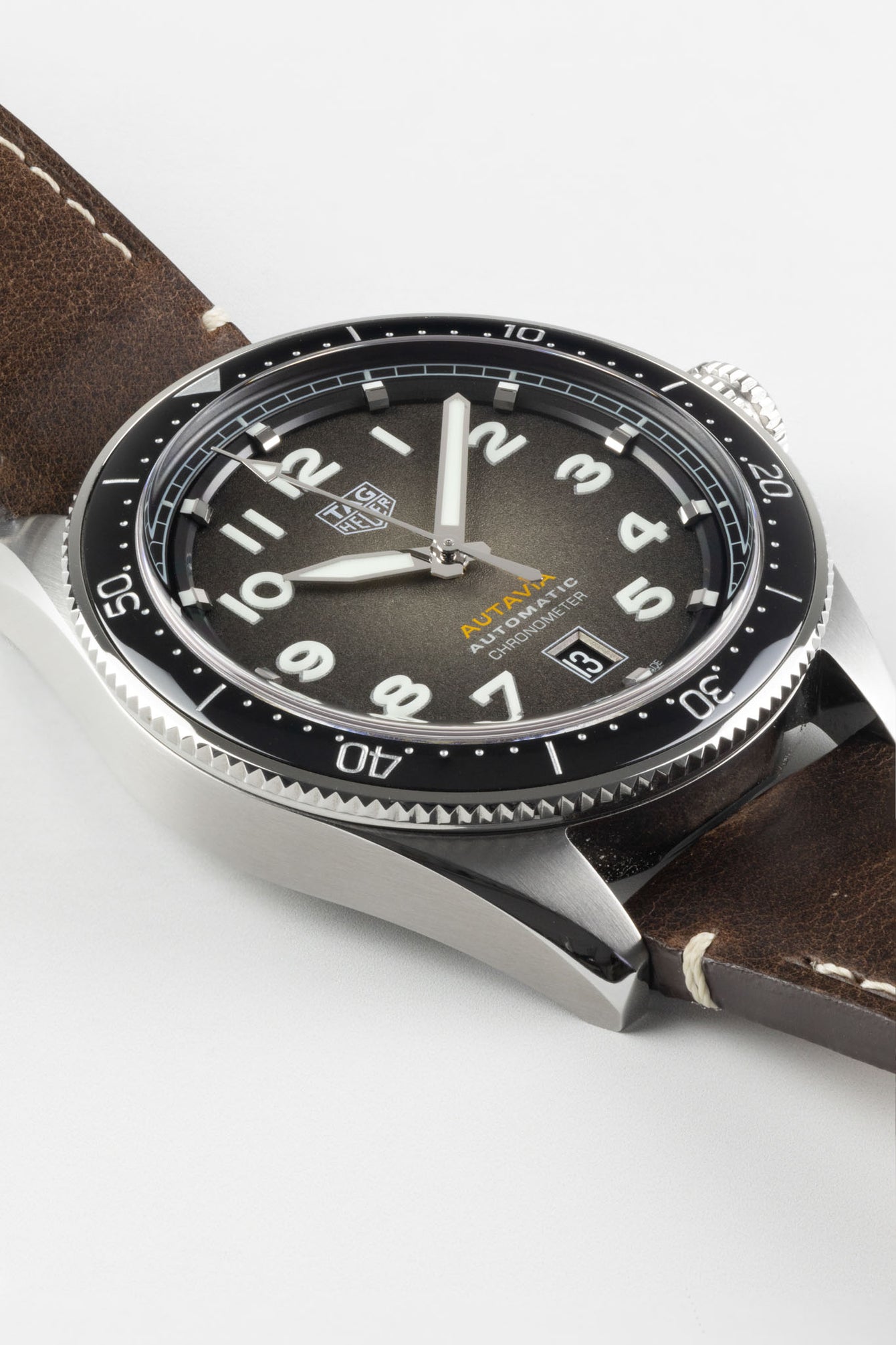 tag heuer autavia brown watch