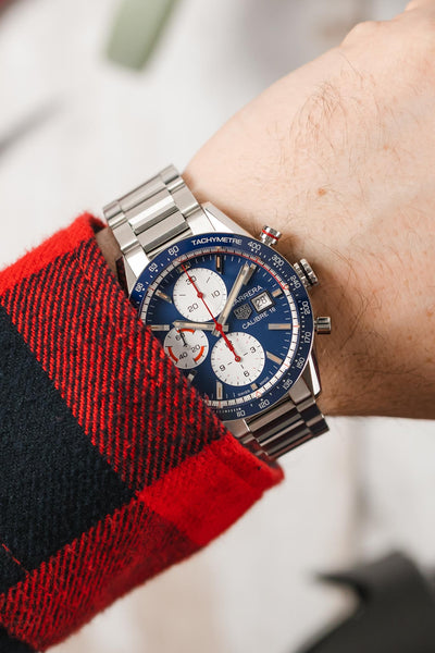 TAG HEUER CV201AR.BA0715 Carrera Calibre 16 41mm Automatic Chronograph - Blue Dial