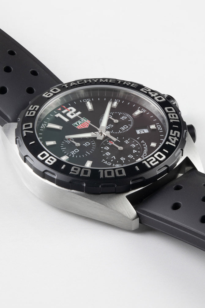 TAG HEUER CAZ1010.FT8024 Formula 1 43mm Quartz Chronograph – Black Dial & Rubber Strap