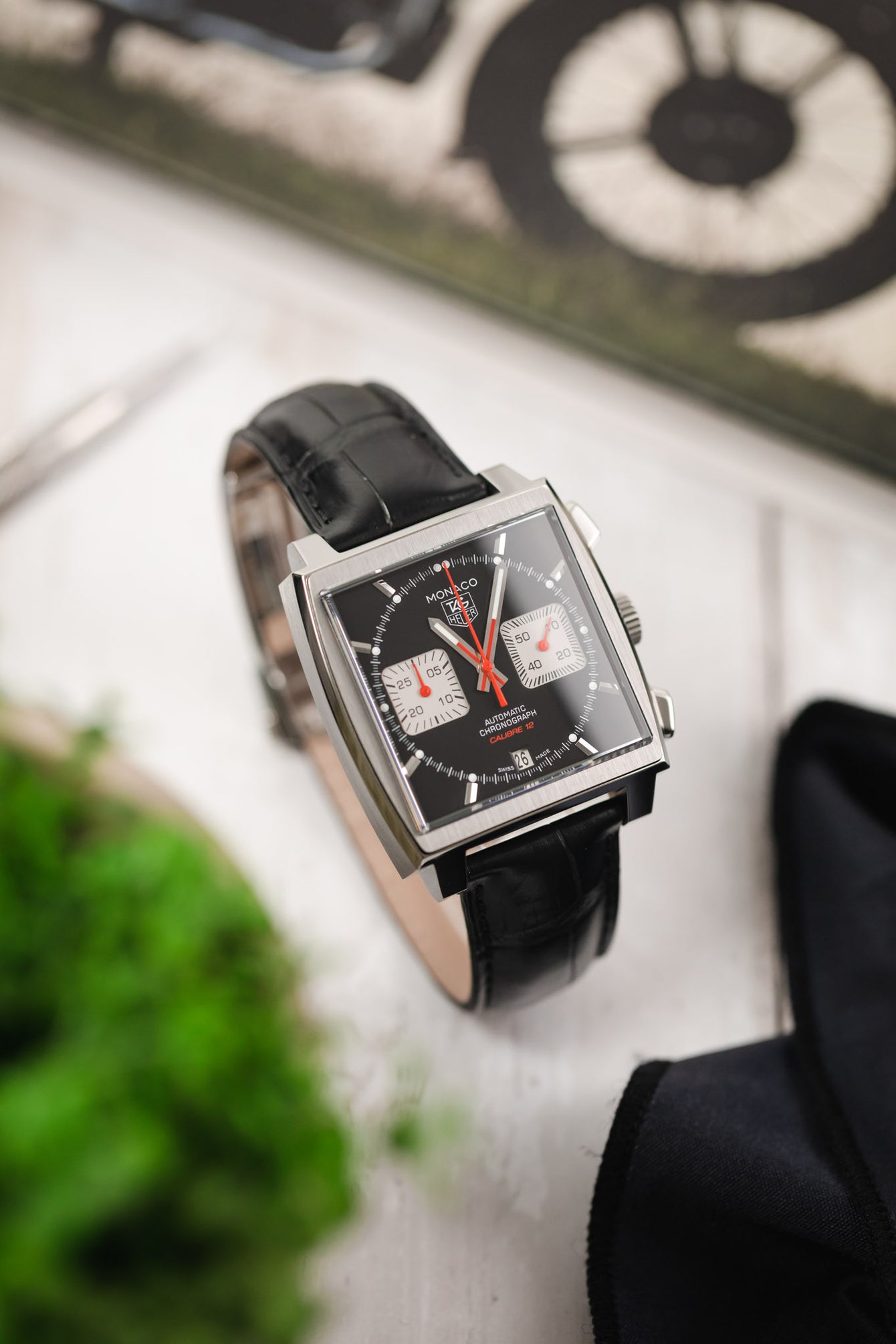 tag heuer monaco black watch for sale