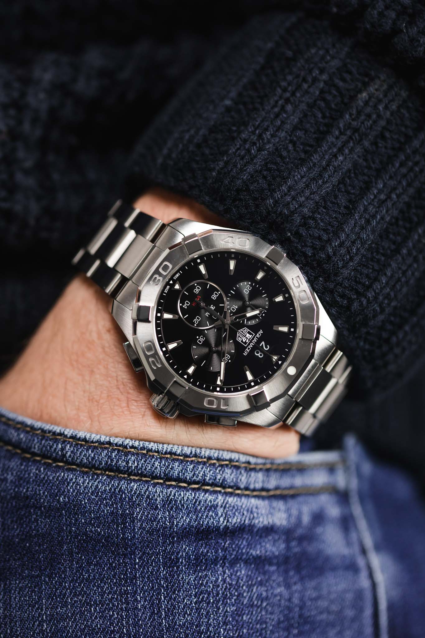 Tag heuer aquaracer new arrivals quartz 43mm mens watch
