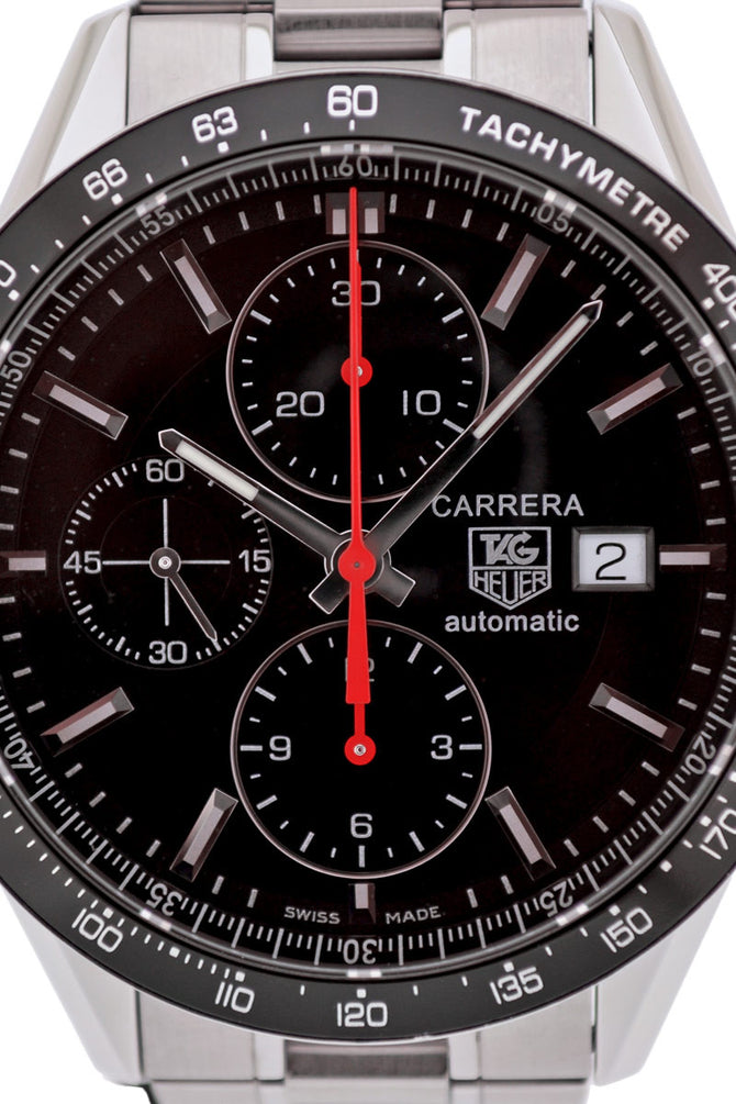 TAG HEUER Carrera Automatic Chronograph Watch - Black Dial