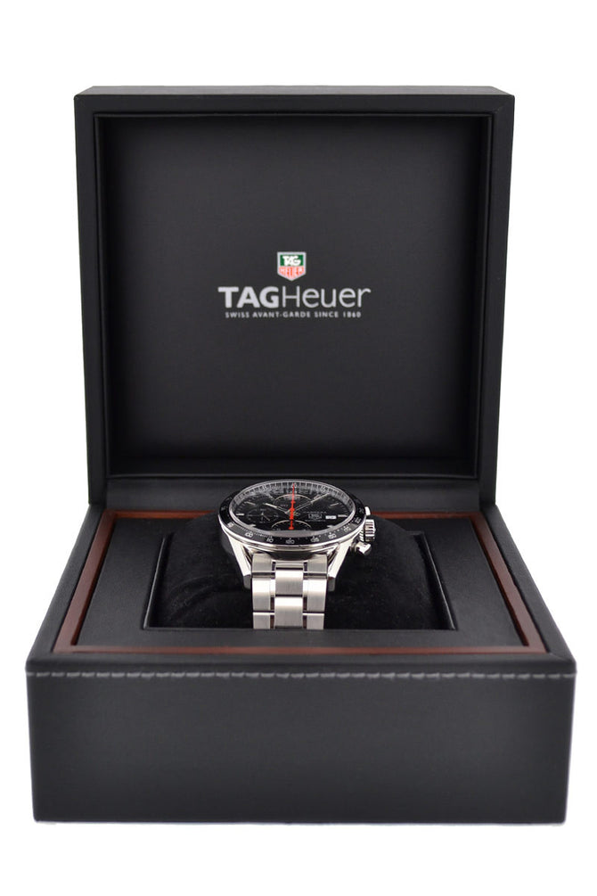 TAG HEUER Carrera Automatic Chronograph Watch - Black Dial