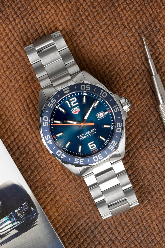 TAG HEUER WAZ1010.BA0842 Formula 1 Quartz Watch 43mm – Blue Dial & Steel Bracelet