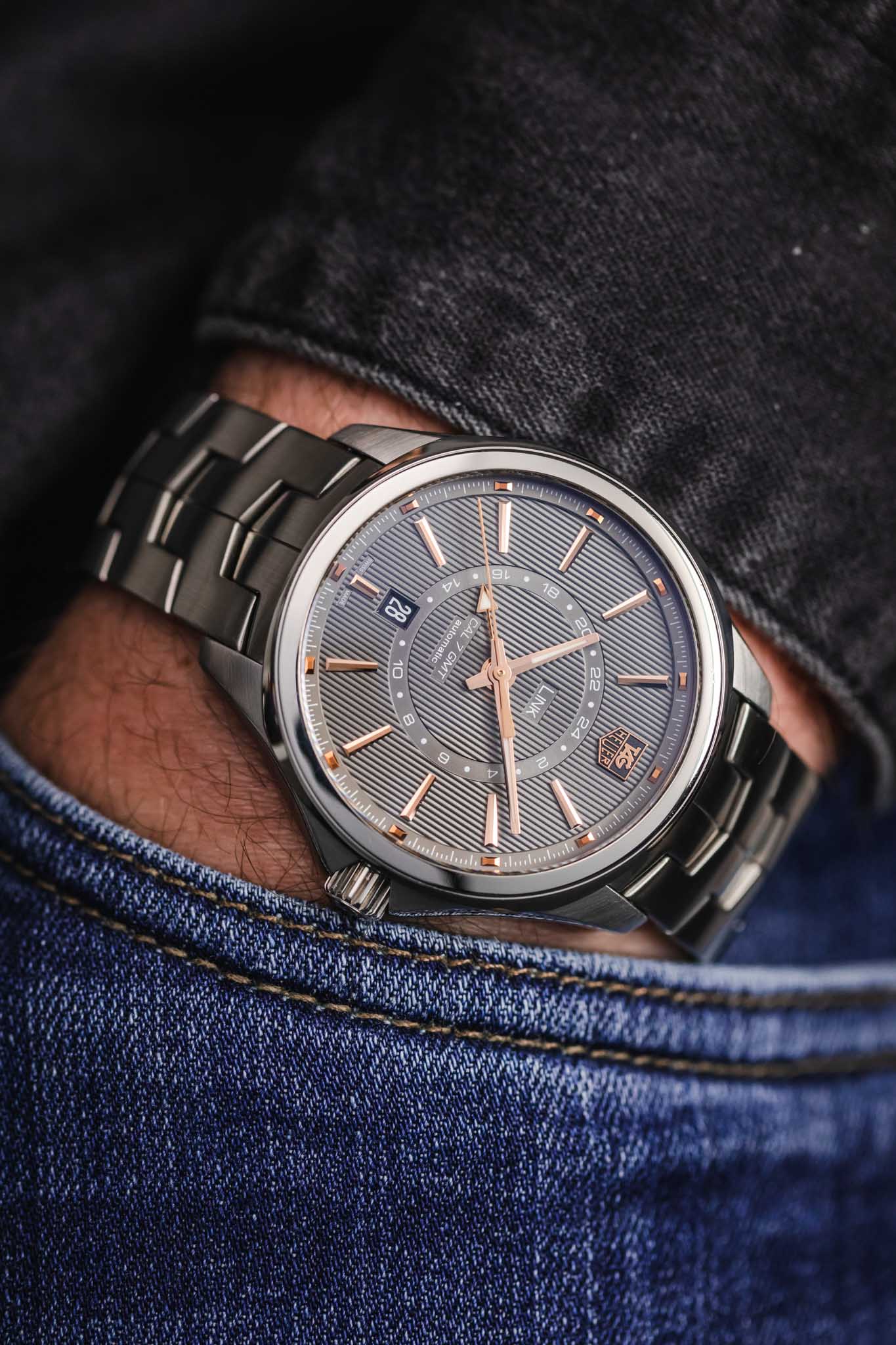 TAG Heuer Link GMT 24H Timezone Watch WatchObsession Watch
