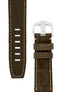 brown and white nubuck  strap