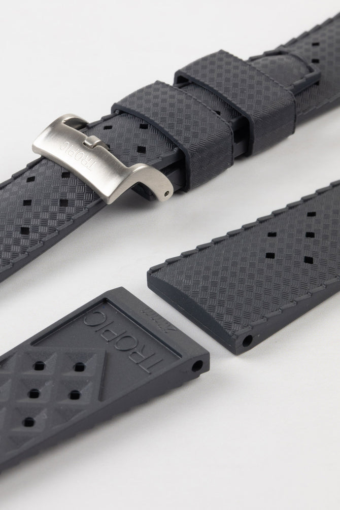 TROPIC Textured Rubber Waterproof Diving Strap in ANTHRACITE