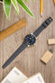 TROPIC Textured Rubber Waterproof Diving Strap in ANTHRACITE