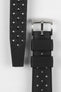 TROPIC Textured Rubber Waterproof Diving Strap in BLACK