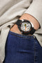 TROPIC Textured Rubber Waterproof Diving Strap in BLACK