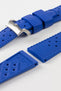 blue tropic watch strap with silver buckle