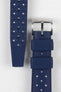 buckles on watch strap navy blue