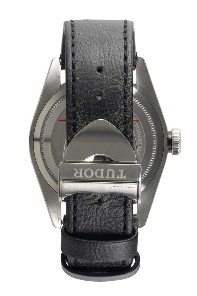 TUDOR M79730-0005 Black Bay 41mm Automatic Watch with Black Leather Strap