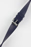 Bonetto Cinturini 270 Navy Blue polished embossed buckle twisted 