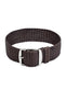 PERLON Braided One Piece Watch Strap & Buckle in BROWN