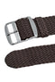 PERLON Braided One Piece Watch Strap & Buckle in BROWN