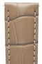 Hirsch TRITONE Padded Alligator Leather Watch Strap in BEIGE