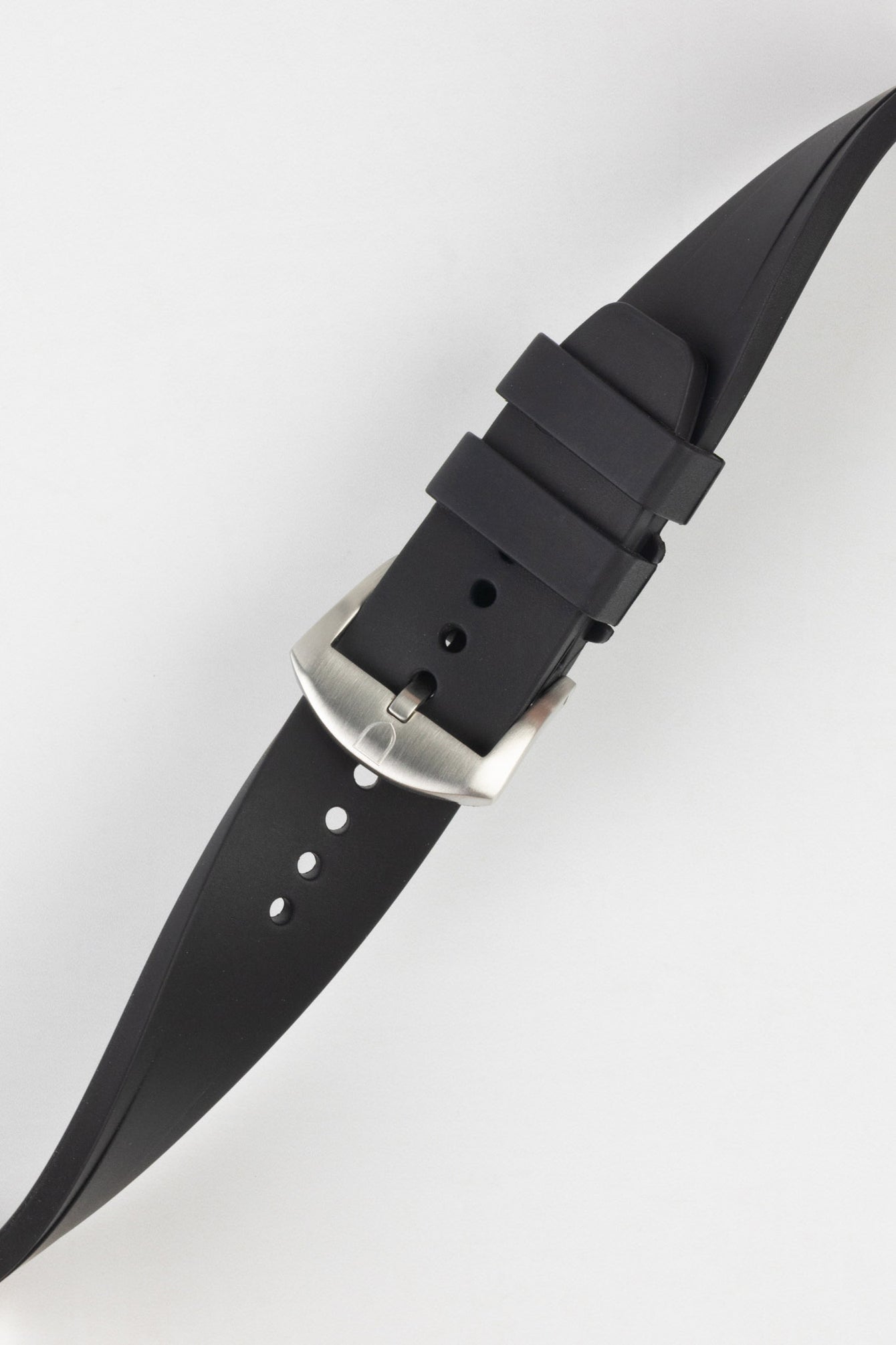 Black Tudor Chrono Rubber Strap