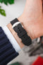 VANGUARD Rubber Watch Strap for Tudor Heritage Chrono in BLACK