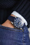 VANGUARD Integrated Rubber Watch Strap for Tudor Black Bay 58 in BLUE