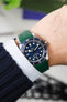 VANGUARD Integrated Rubber Watch Strap for Tudor Black Bay 58 in GREEN
