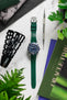 VANGUARD Integrated Rubber Watch Strap for Tudor Black Bay 58 in GREEN