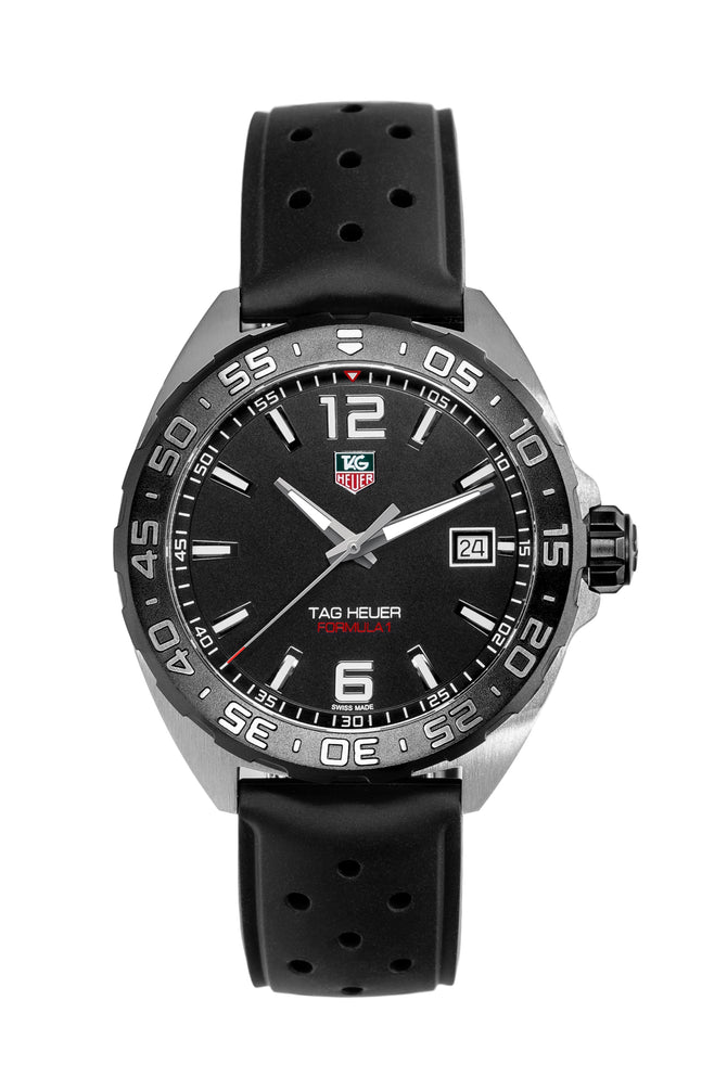TAG HEUER WAZ1110.FT8023 Formula 1 Quartz Watch 41mm – Black Dial & Rubber Strap