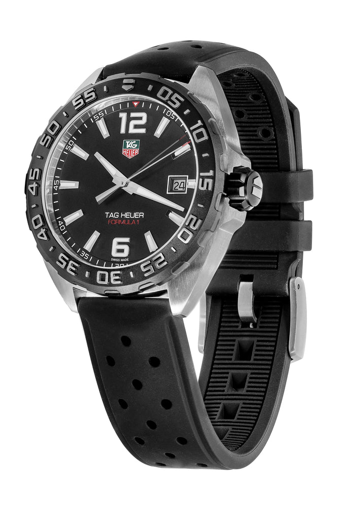 TAG HEUER WAZ1110.FT8023 Formula 1 Quartz Watch 41mm – Black Dial & Rubber Strap