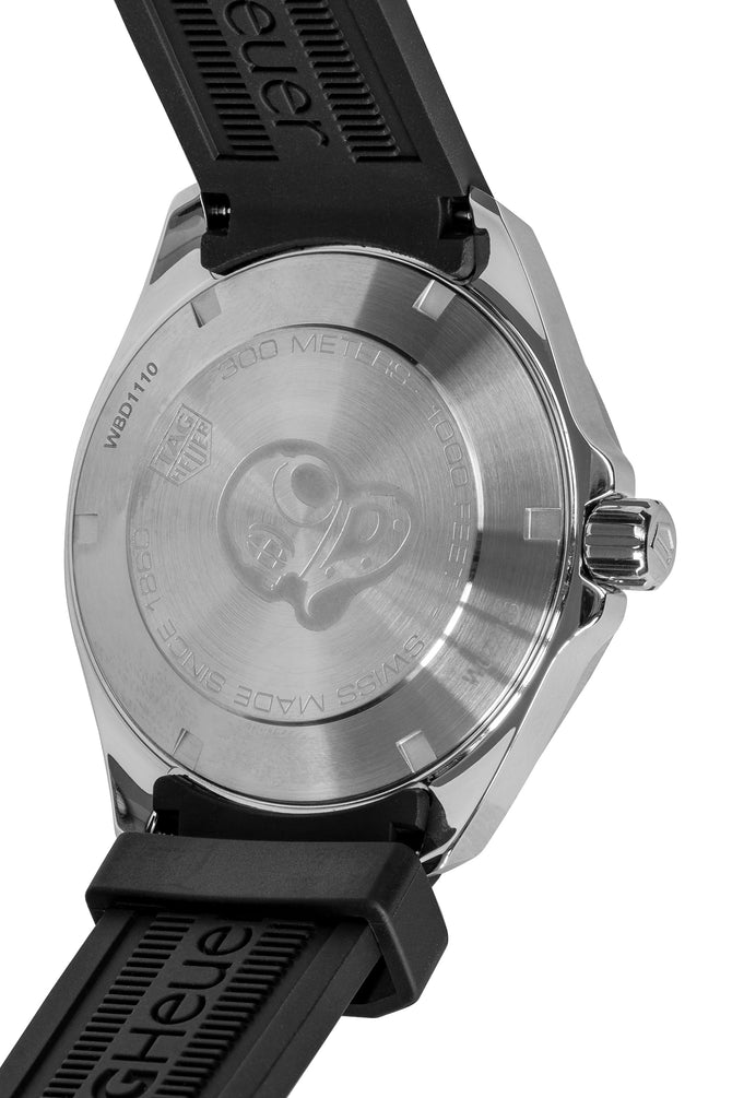TAG HEUER WBD1110.FT8021 Aquaracer 300m 41mm Quartz Watch - Black Dial with Rubber Strap