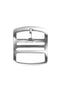 PERLON Rounded Buckle in BRUSHED SILVER