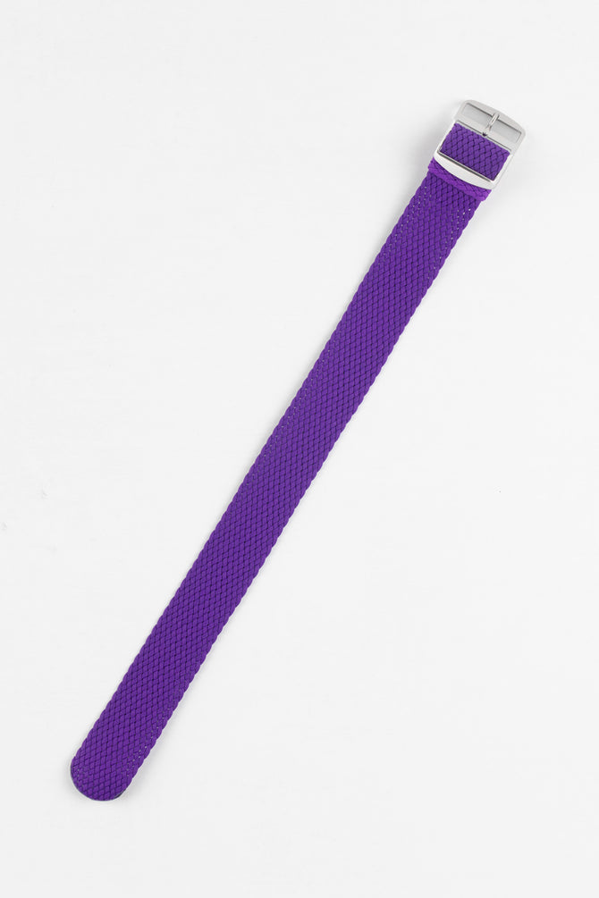 Braided Nylon One Piece Watch Strap in PURPLE | Watch Obsession UK