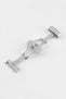 PUSH-BUTTON Deployment Clasp in POLISHED SILVER