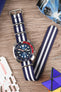 blue and white nato strap