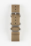 ZULU Nylon Watch Strap with 3 Steel Rings in KHAKI