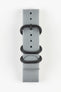 ZULU Nylon Watch Strap with 3 PVD Rings in GREY