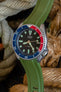 Crafter Blue Rubber Watch Strap for Seiko SKX Series in Green with Rubber & Steel Keepers (Promo Photo)