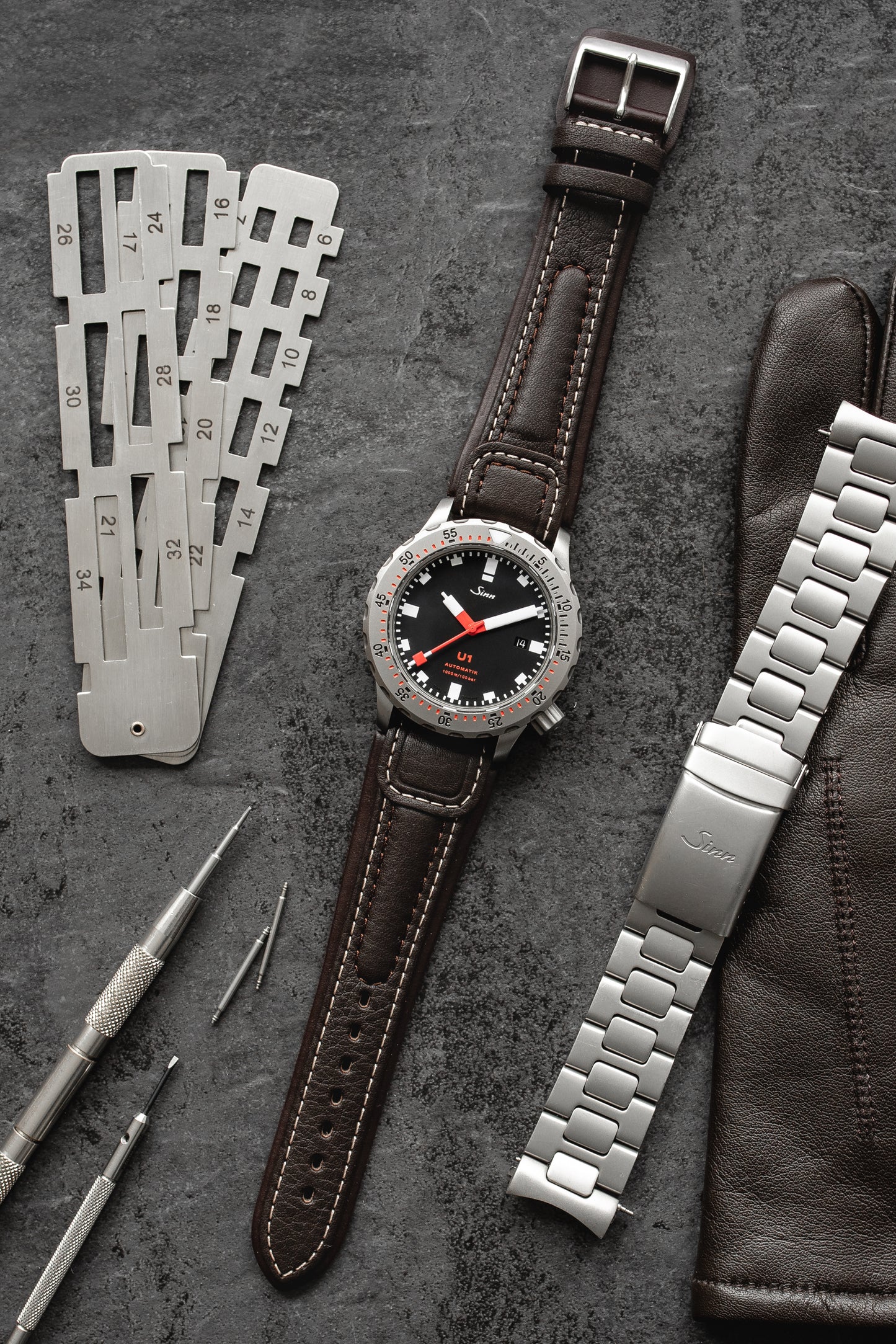 Di Modell Waterproof Leather Strap Brown Watch Obsession